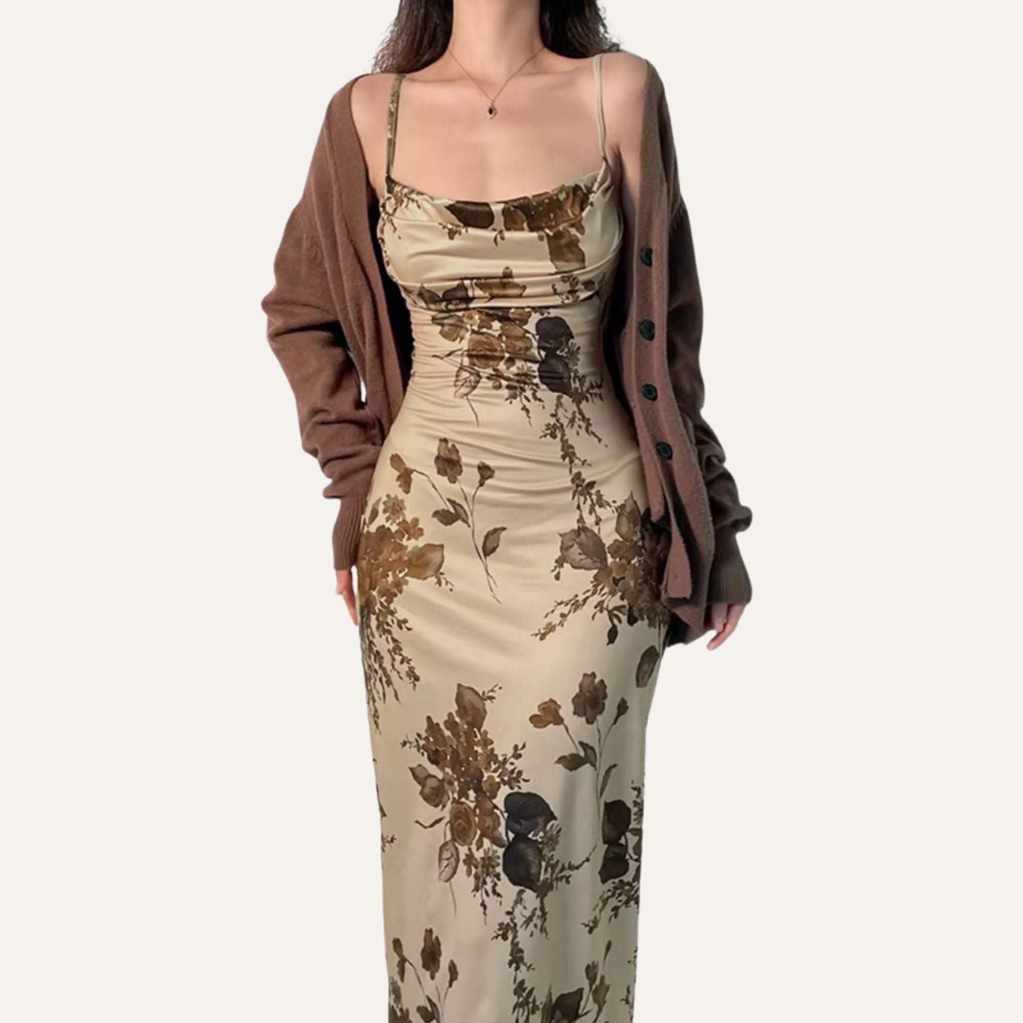 Vestido midi tirantes print